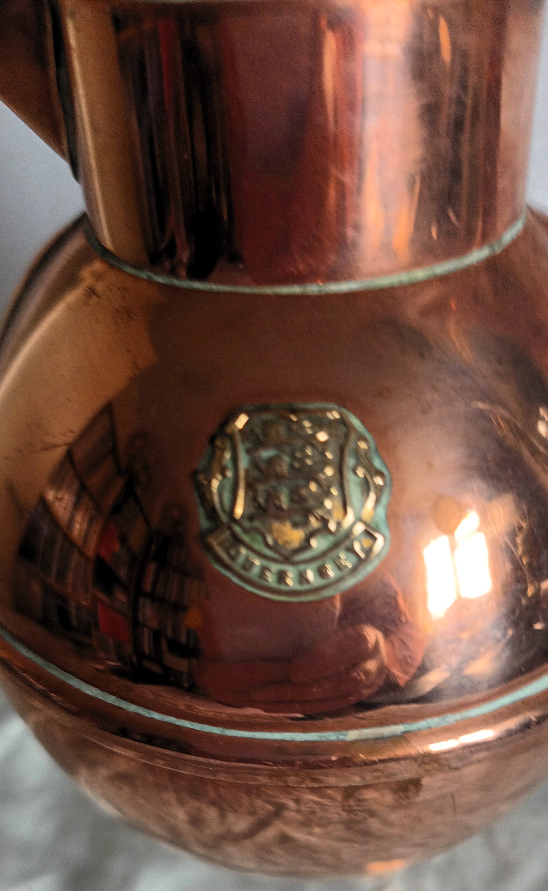 Antique English Victorian Copper Half Pint Guernsey Milk Can Antique Metals 7